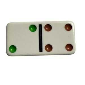 Double Nine Dominoes Replacement Tile 2 4 Color Dot Vintage 1998 mq